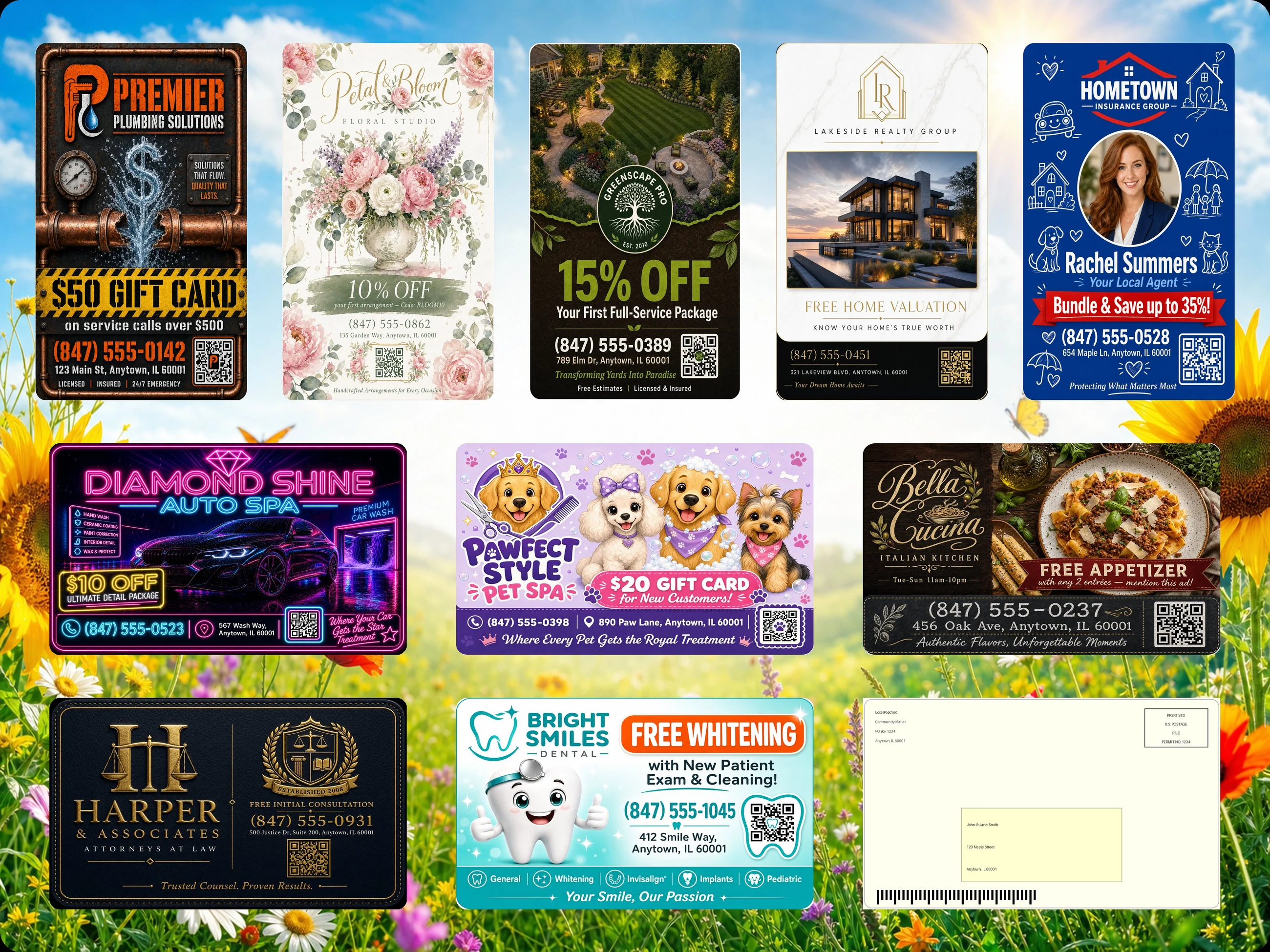 LocalPopCard Mailer — Front